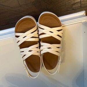 CROCS Women's White Strappy Sandals